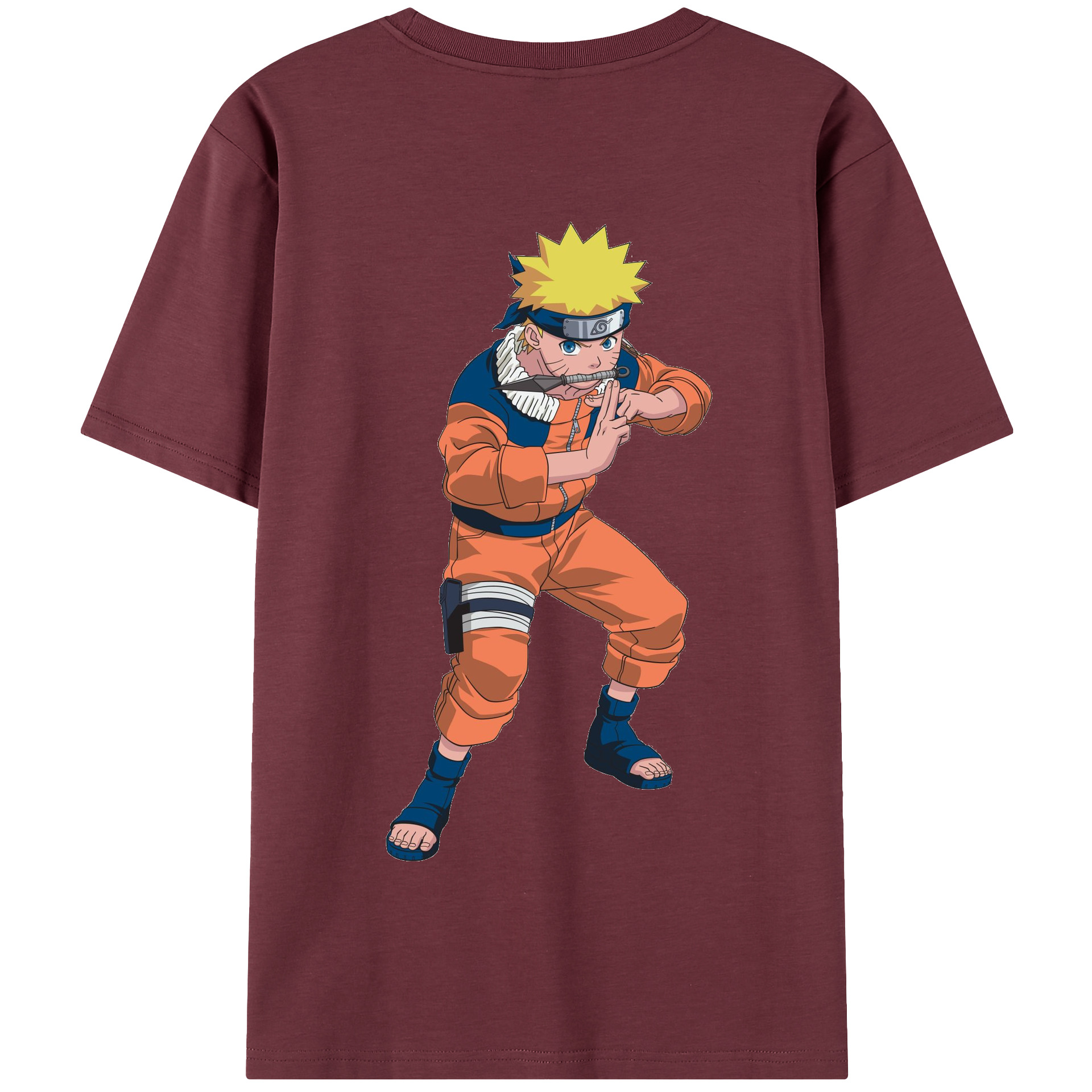（画像用） NARUTO -ナルト- うずまき ナルト Uzumaki Naruto 綿100％半袖Tシャツ（背面プリント）